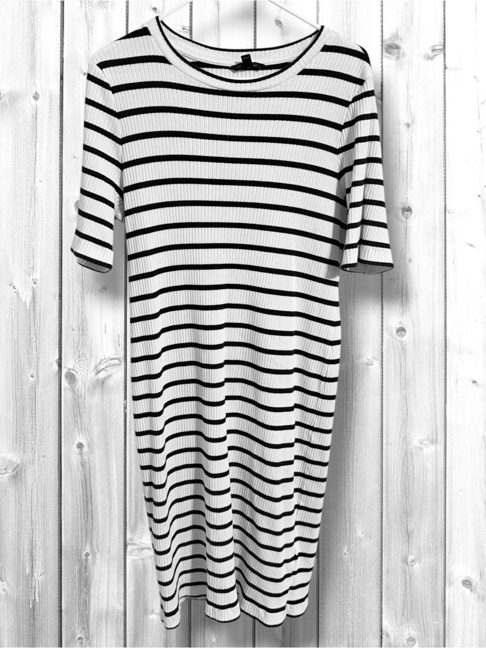 🌼Banana Republic Striped Rib Knit Dress - Navy & White